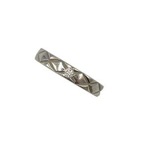 CHANEL Silver Diamond Ring #48